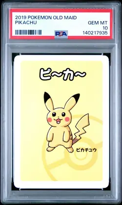 2019 POKEMON OLD MAID PIKACHU PSA 10 - Image 1