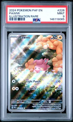 2024 POKEMON PAF EN-PALDEAN FATES ILLUSTRATION RARE #226 PAWMI PSA 9 - Image 1