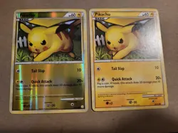 Pokemon Pikachu HeartGold SoulSilver 78/123 Reverse Holo & Common - Image 1