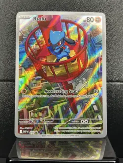 Riolu MEP010 Illustration Rare Pokemon Mega Evolution Holo ETB Promo Card 2025 - Image 1