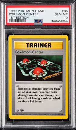 Pokemon Center Base Set 1st Edition Shadowless 1999 WOTC 85/102 - PSA 10 - Image 1