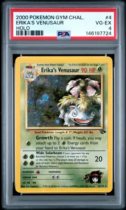 2000 POKEMON GYM CHALLENGE HOLO #4 ERIKA'S VENUSAUR PSA 4 - Image 1