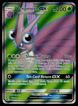 Pokemon Card Unbroken Bonds Venomoth GX 193/214 Rare Ultra - Image 1