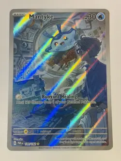 Pokemon Mantyke SV04: Paradox Rift Illustration Rare 189/182 Holo 30 HP English - Image 1