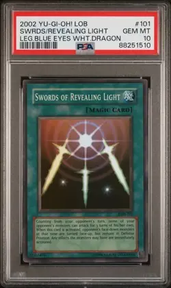 Swords Of Revealing Light *PSA 10* LOB-101 *Super Rare *Legend Of Blue-Eyes*2002 - Image 1