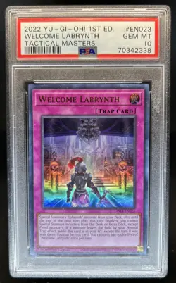 2022 Yu-Gi-Oh! Tactical Masters English 1st Welcome Labrynth #TAMA-EN023 PSA 10 - Image 1