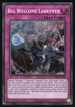 Big Welcome Labrynth - RA04-EN104 - Secret Rare - 1st Edition Yugioh - Image 1