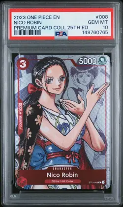 2023 ONE PIECE PREMIUM BANDAI COLLECTION 25TH EDITION #008 NICO ROBIN PSA 10 - Image 1