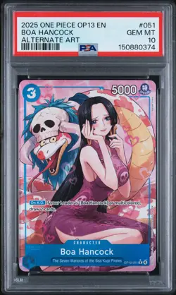 2025 ONE PIECE OP13-CARRYING ON HIS WILL ALTERNATE ART #051 BOA HANCOCK PSA 10 - Image 1