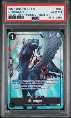 2025 ONE PIECE CHAMPIONSHIP 25-26 TOP PLAYER PACK 2 FINALIST STRONGER PSA 10 - Image 1