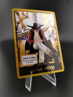 One Piece Card Game 🏴‍☠DON!! Card Dracule Mihawk "GOLD" NM Foil ENGLISH - Image 1