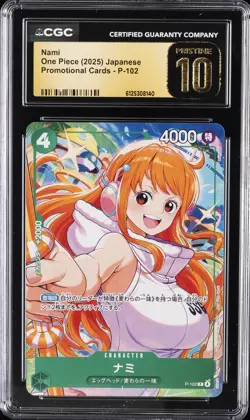2025 ONE PIECE JAPANESE PROMO CARDS #P-102 NAMI CGC 10 PRISTINE - Image 1
