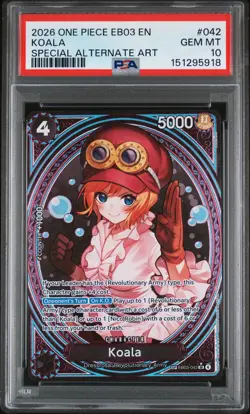 2026 ONE PIECE EXTRA BOOSTER HEROINES EDITION SPECIAL ALT ART #042 KOALA PSA 10 - Image 1