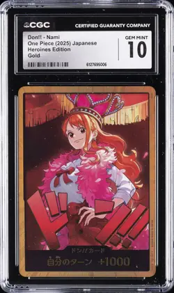 2025 ONE PIECE JAPANESE HEROINES EDITION GOLD DON!! NAMI CGC 10 - Image 1