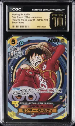2024 ONE PIECE JPN PC ONE PIECE DAY 24 SUPER RARE MONKEY D LUFFY CGC 10 PRISTINE - Image 1