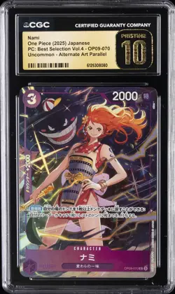 2025 ONE PIECE JAPANESE PC: BEST SELECTION VOL.4 ALT ART NAMI CGC 10 PRISTINE - Image 1
