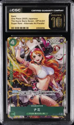 2025 ONE PIECE JPN THE AZURE SEA'S SEVEN ALT ART #OP14-031 NAMI CGC 10 PRISTINE - Image 1