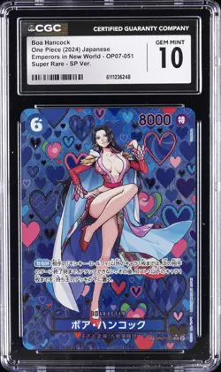 2024 ONE PIECE JAPANESE EMPERORS IN NEW WORLD SR #OP07-051 BOA HANCOCK CGC 10 - Image 1