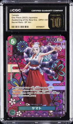 2023 ONE PIECE JPN AWAKENING OF THE NEW ERA #OP01-121 YAMATO CGC 10 PRISTINE - Image 1