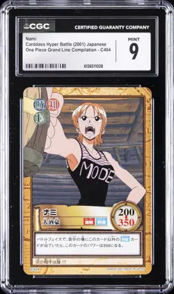 2001 CARDDASS HYPER BATTLE JPN ONE PIECE GRAND LINE COMPILATION #C404 NAMI CGC 9 - Image 1