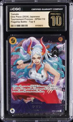 2024 ONE PIECE JAPANESE TOURNAMENT PROMO TOP 8 #OP04-112 YAMATO CGC 10 PRISTINE - Image 1