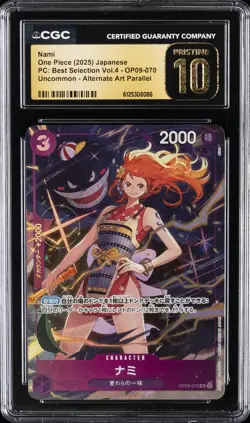 2025 ONE PIECE JAPANESE PC: BEST SELECTION VOL.4 ALT ART NAMI CGC 10 PRISTINE - Image 1