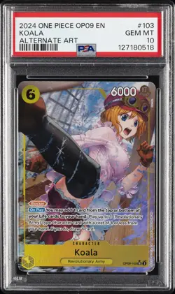 2024 ONE PIECE OP09-EMPERORS IN THE NEW WORLD ALTERNATE ART #103 KOALA PSA 10 - Image 1