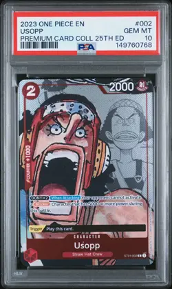 2023 ONE PIECE PREMIUM BANDAI COLLECTION 25TH EDITION #002 USOPP PSA 10 - Image 1