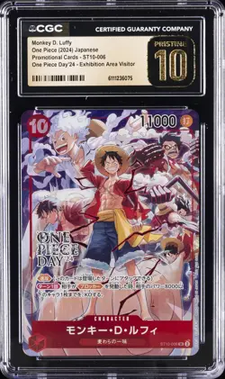 2024 ONE PIECE JPN OP DAY'24 VISITOR #ST10-006 MONKEY D. LUFFY CGC 10 PRISTINE - Image 1