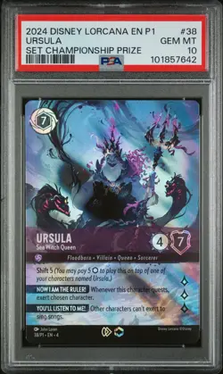 2024 DISNEY LORCANA EN P1-PROMO #38 URSULA - SEA WITCH QUEEN PSA 10 - Image 1
