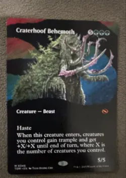 Craterhoof Behemoth (Borderless) Tarkir: Dragonstorm Regular - Image 1