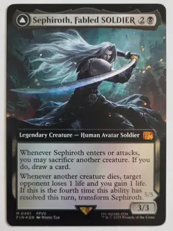 MTG Sephiroth, Fabled SOLDIER (Extended Art) - FOIL - NM PACK FRESH (#0451) - Image 1