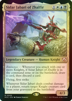 MTG Sidar Jabari of Zhalfir Foil ** MOM Commander ** English (NM) - Image 1