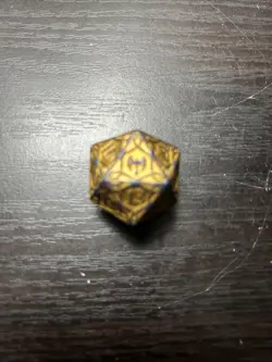 MTG Kaldheim Oversized Spindown • Gold D20 Dice • Magic The Gathering Bundle Die - Image 1