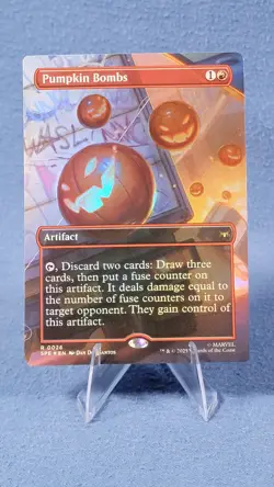 Pumpkin Bombs (Borderless) #26 (Foil) (NM) Spider-Man SPE Magic MTG - Image 2