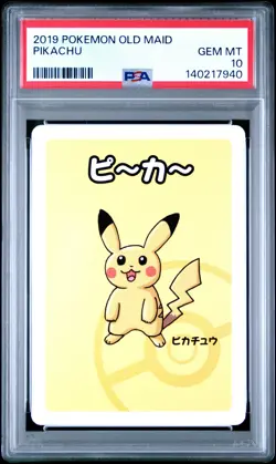 2019 POKEMON OLD MAID PIKACHU PSA 10 - Image 1