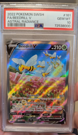Pokemon Beedrill v Alternate Full Art Holo Card Astral Radiance PSA 10 GEM MT EN - Image 1
