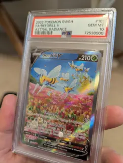 Pokemon Beedrill v Alternate Full Art Holo Card Astral Radiance PSA 10 GEM MT EN - Image 3