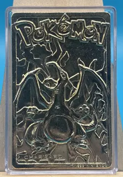 1999 Charizard Pokemon Trading Card 24K Gold Plated, Limited Edition Burger King - Image 1