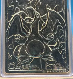1999 Charizard Pokemon Trading Card 24K Gold Plated, Limited Edition Burger King - Image 2