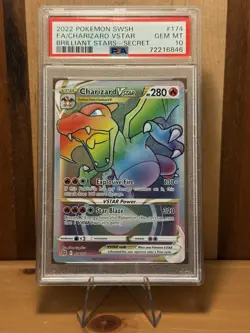 2022 Pokemon Charizard VSTAR 174/172 Full Art SR Brilliant Stars PSA 10 GEM MINT - Image 2
