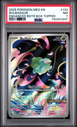 2025 POKEMON MEG EN-MEGA EVOLUTION ENHANCED BOOSTER BOX TOPPER BULBASAUR PSA 7 - Image 1