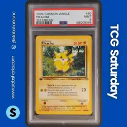 1999 POKEMON JUNGLE 1ST EDITION #60/64 PIKACHU PSA 9 - Image 1