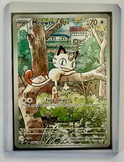 Pokemon TCG Meowth 106/094 Me02: Phantasmal Flames Illustration Rare Holo - Image 3