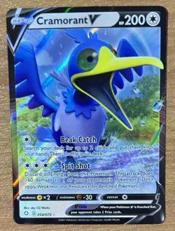 Cramorant V 054/072 - Shining Fates - Ultra Rare Holo Pokemon Card Near Mint - Image 1
