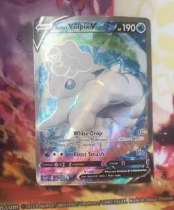 Alolan Vulpix V (Full Art) NM-MT Silver Tempest 173/195 Pokemon TCG - Image 1