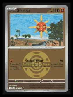 Pokemon Solrock 106/217 Me: Ascended Heroes Dusk Ball Reverse Holo NM - Image 1