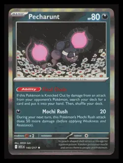 Pecharunt 143/217 Holo Rare Ascended Heroes Pokemon TCG Pack Fresh Near Mint NM - Image 1