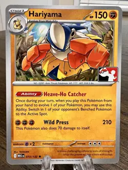 Hariyama Pokemon Prize Pack Series 8 Promo Pokemon Card NM/LP Meg - Image 1