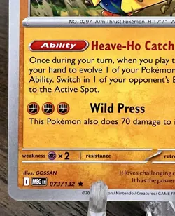 Hariyama Pokemon Prize Pack Series 8 Promo Pokemon Card NM/LP Meg - Image 4